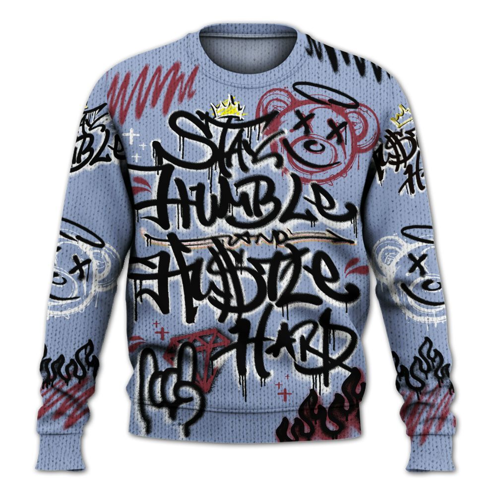 Knitted Sweater To Match Black Metallic 5s - Humble Drip Streetwear Graffity