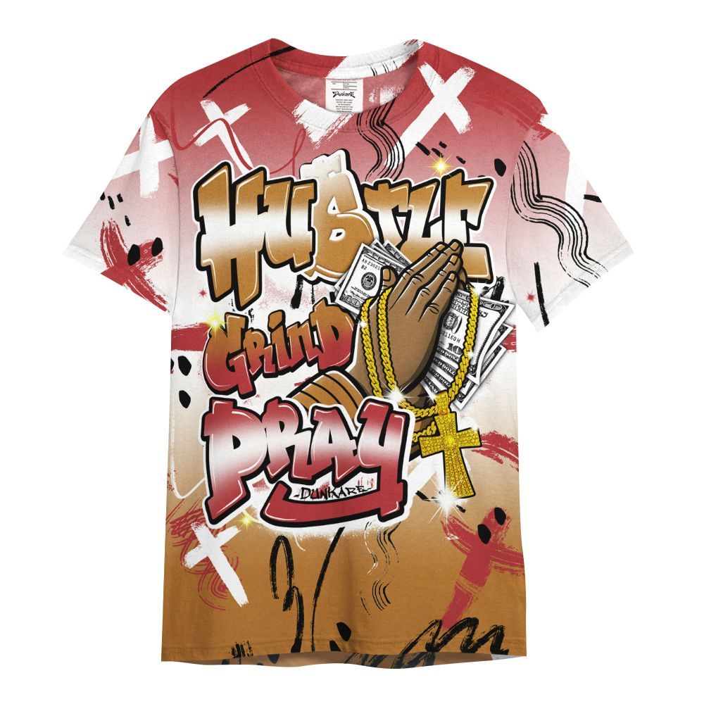 Shirt To Match Air Max Plus Sunset Swarovski - Money Hustle Grind Pray All Over Print