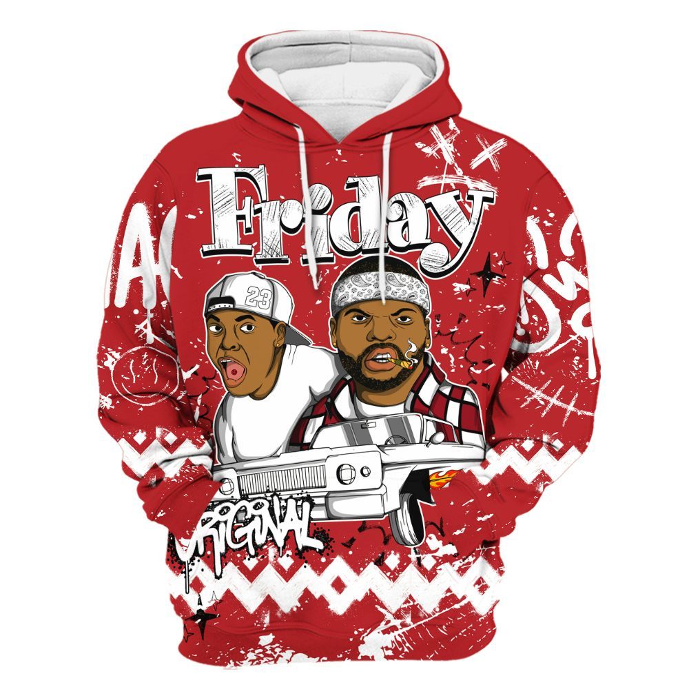 Hoodie To Match Retro Cherry 12s - Friday Sneaker Crayon All Over Print