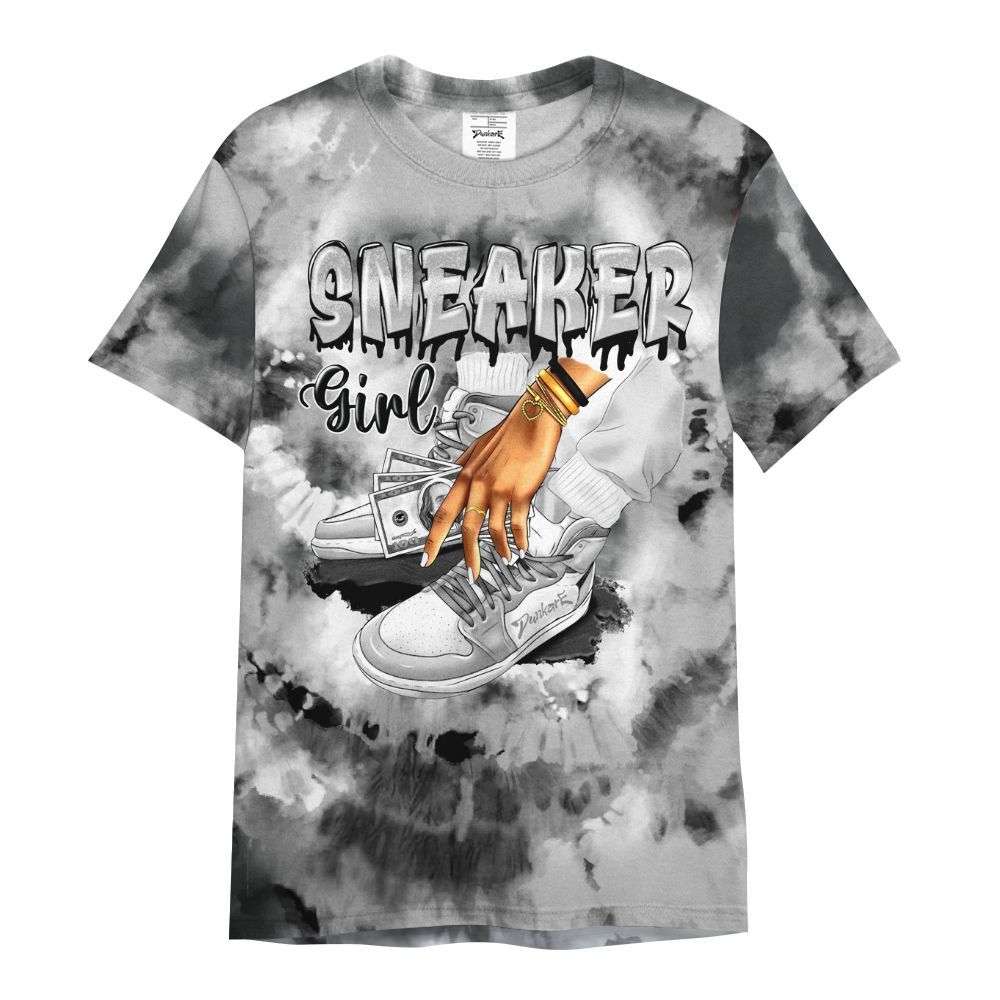 Shirt To Match Low 85 Metallic Black 1s - SNEAKER Girl Money Drip Tie Dye All Over Print