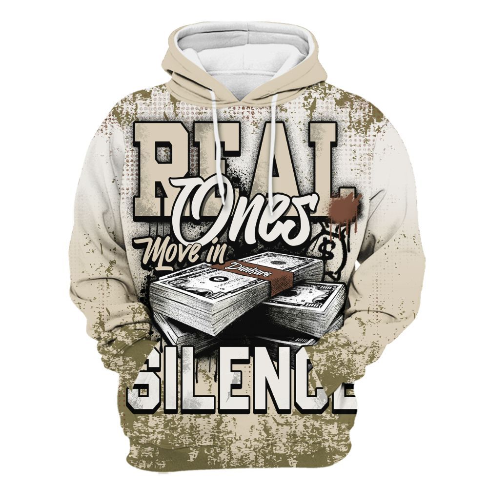 Hoodie To Match Sail Neutral Olive 6s - Move In Silence Money Street Retro All Over Print