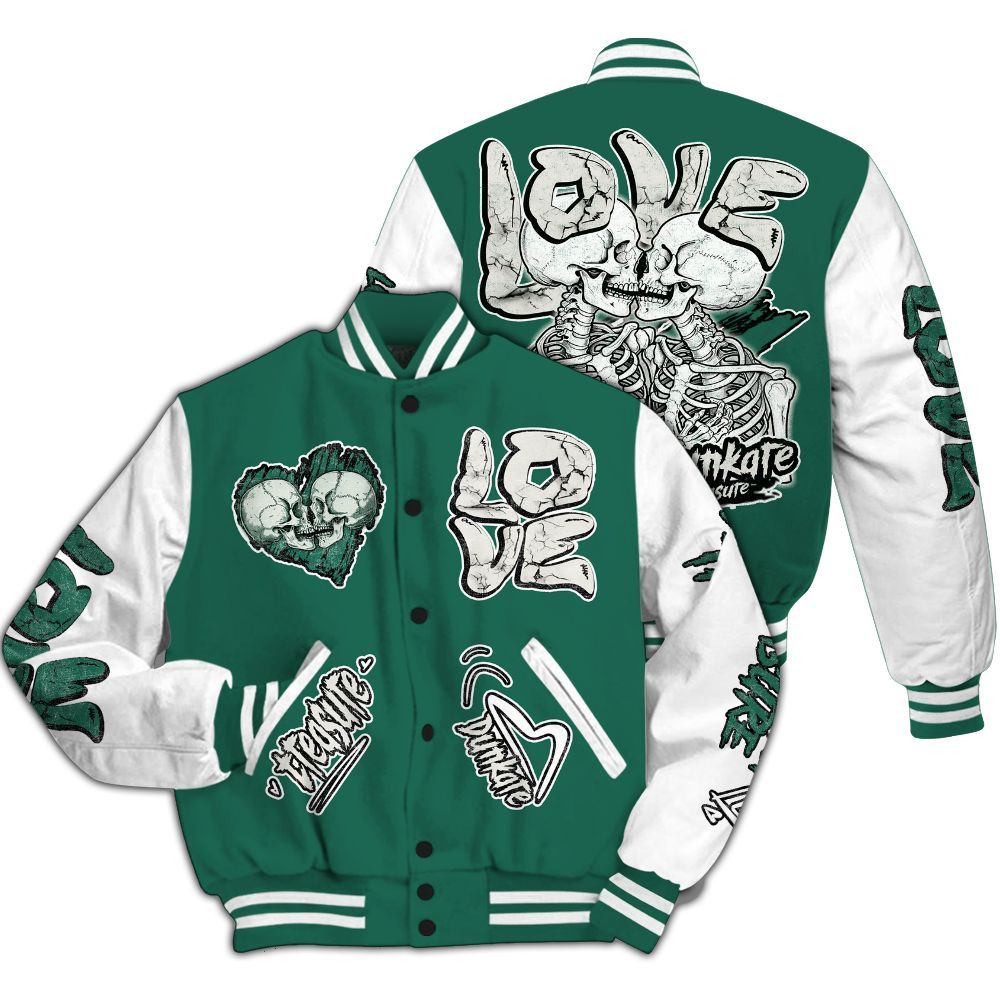 Varsity Jacket To Match Oxidized Green 4s - Skull Bear All Over Print