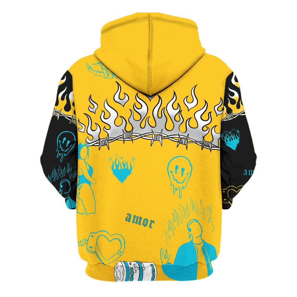 Hoodie To Match Retro Aqua 5s - Snake Trust No One All Over Print