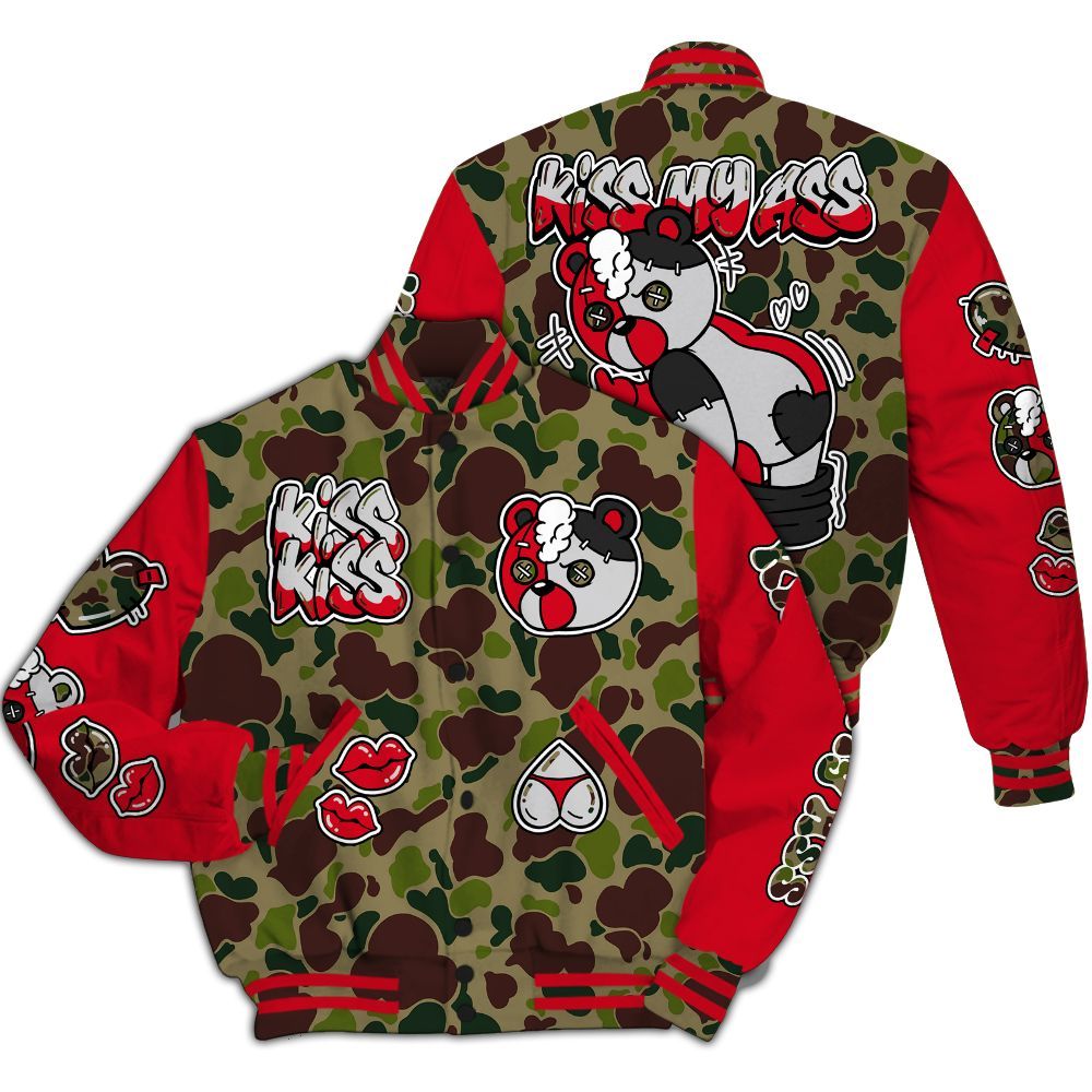 Varsity Jacket To Match Air Max 90 Duck Camo Red - Kiss My Hugz All Over Print