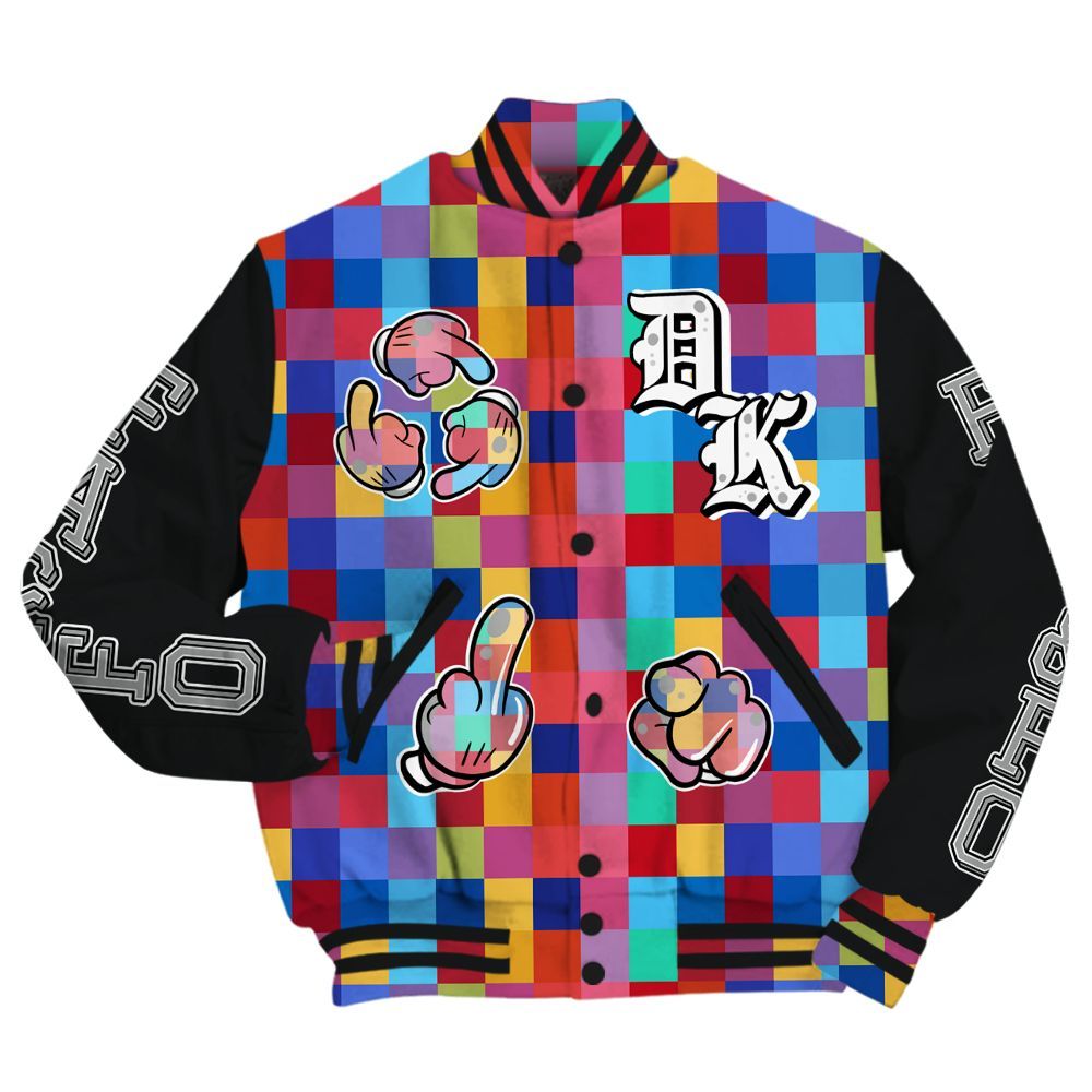 Varsity Jacket To Match Air Rainbow Weave - F Around Find Out Graphic All Over Print