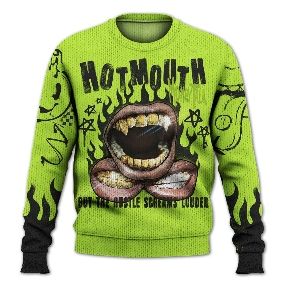 Knitted Sweater To Match Air Force 1 Low Dance Volt - Mouth Burning Street Style