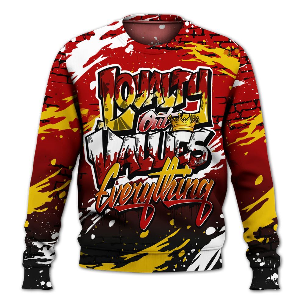 Sweatshirt To Match Low Lucky Cat 1s - Values Of Loyalty Drip All Over Print