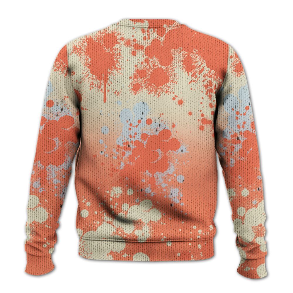 Knitted Sweater To Match DJ Khaled Crimson Bliss 5s - Trust No One Scary