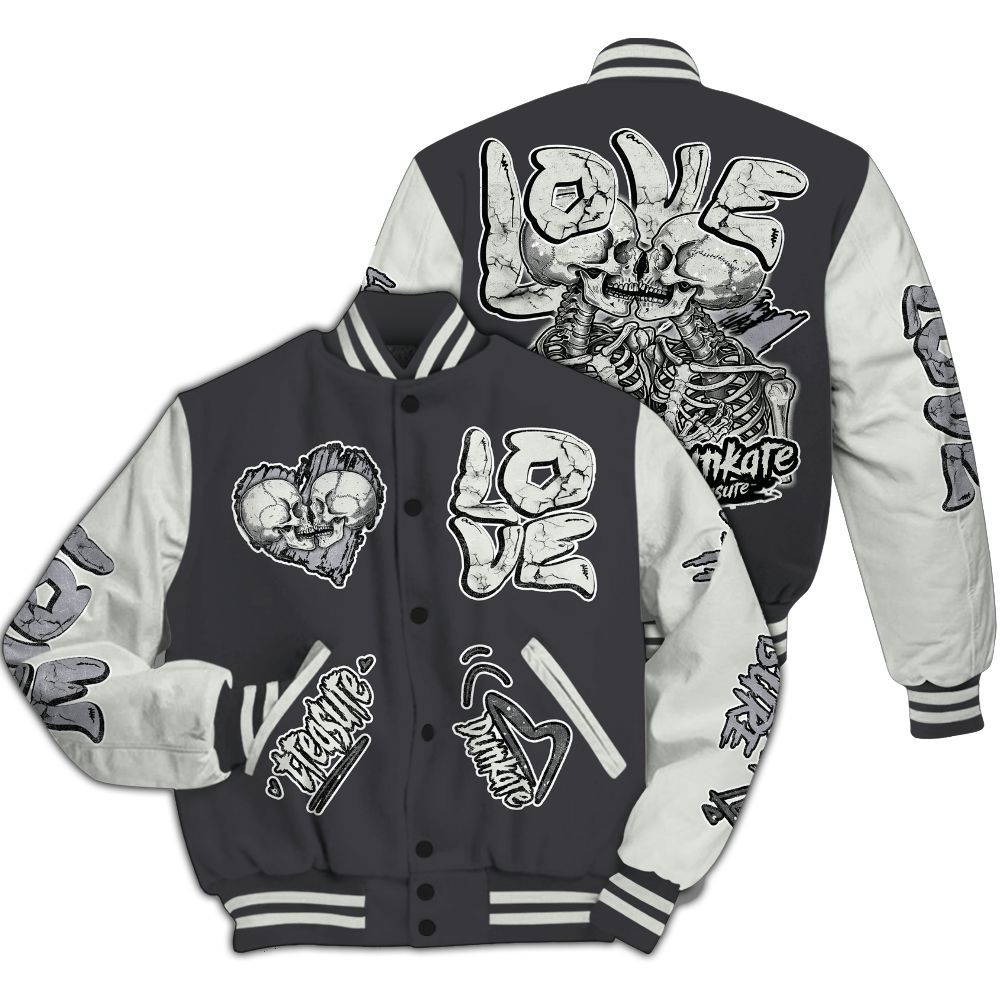 Varsity Jacket To Match Fear 4s - Skull Bear All Over Print