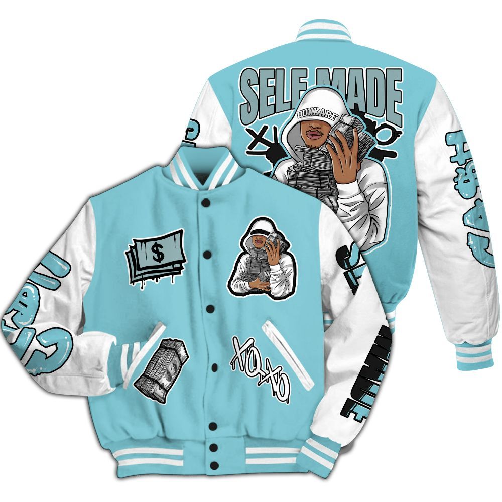 Varsity Jacket To Match Low Legend Blue 11s - Selfmade Unique All Over Print