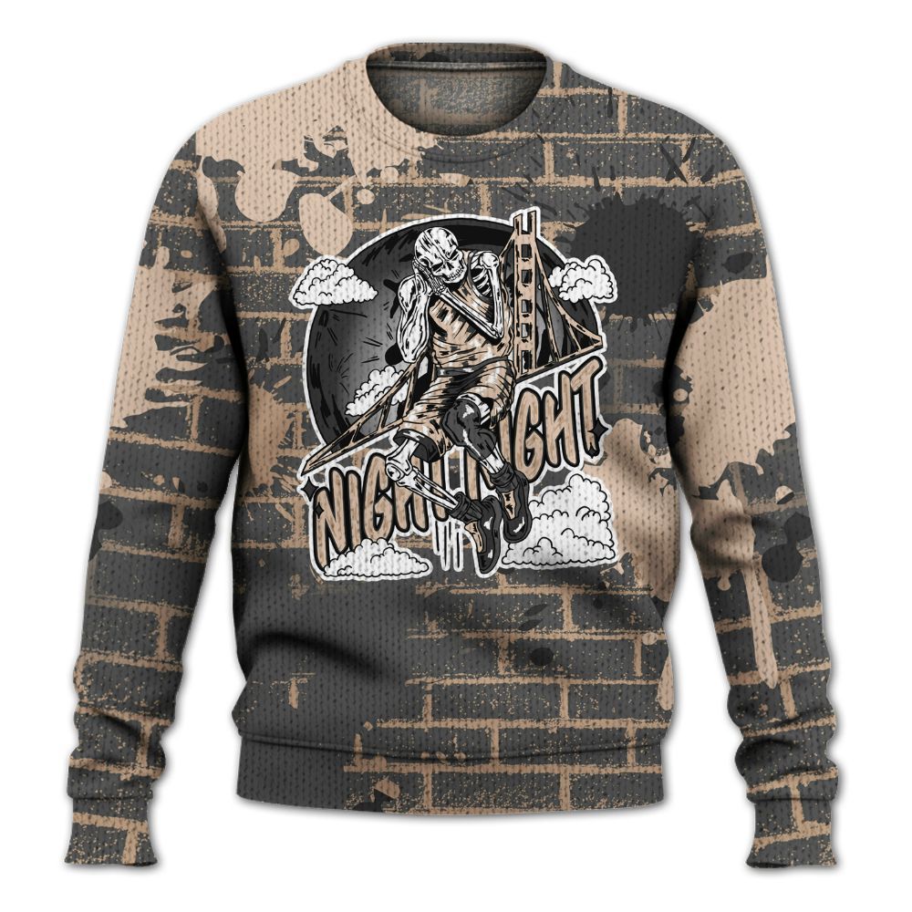 Knitted Sweater To Match Kobe 9 EM Mamba - Seeya Skeleton Brick