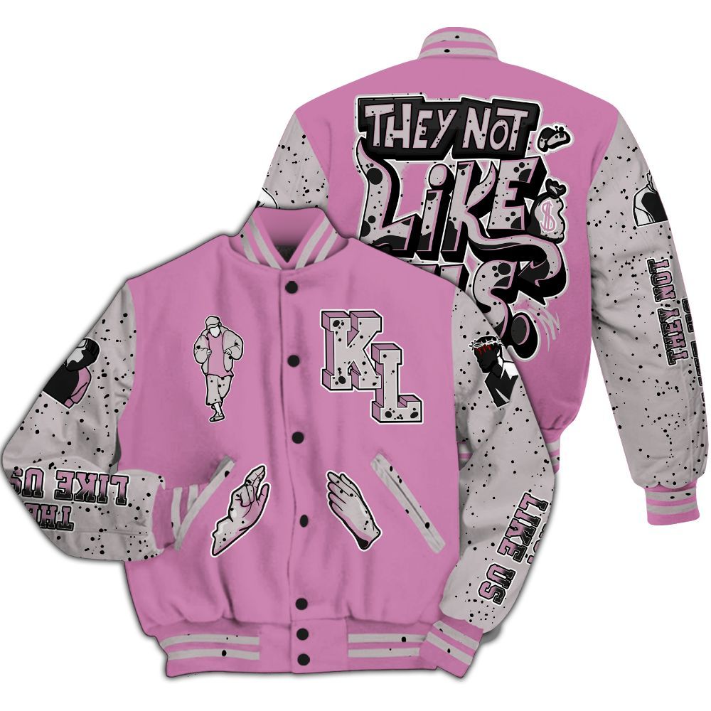 Varsity Jacket To Match Neutral Grey Black White Orchid 4s - Dislike Us Graphic All Over Print