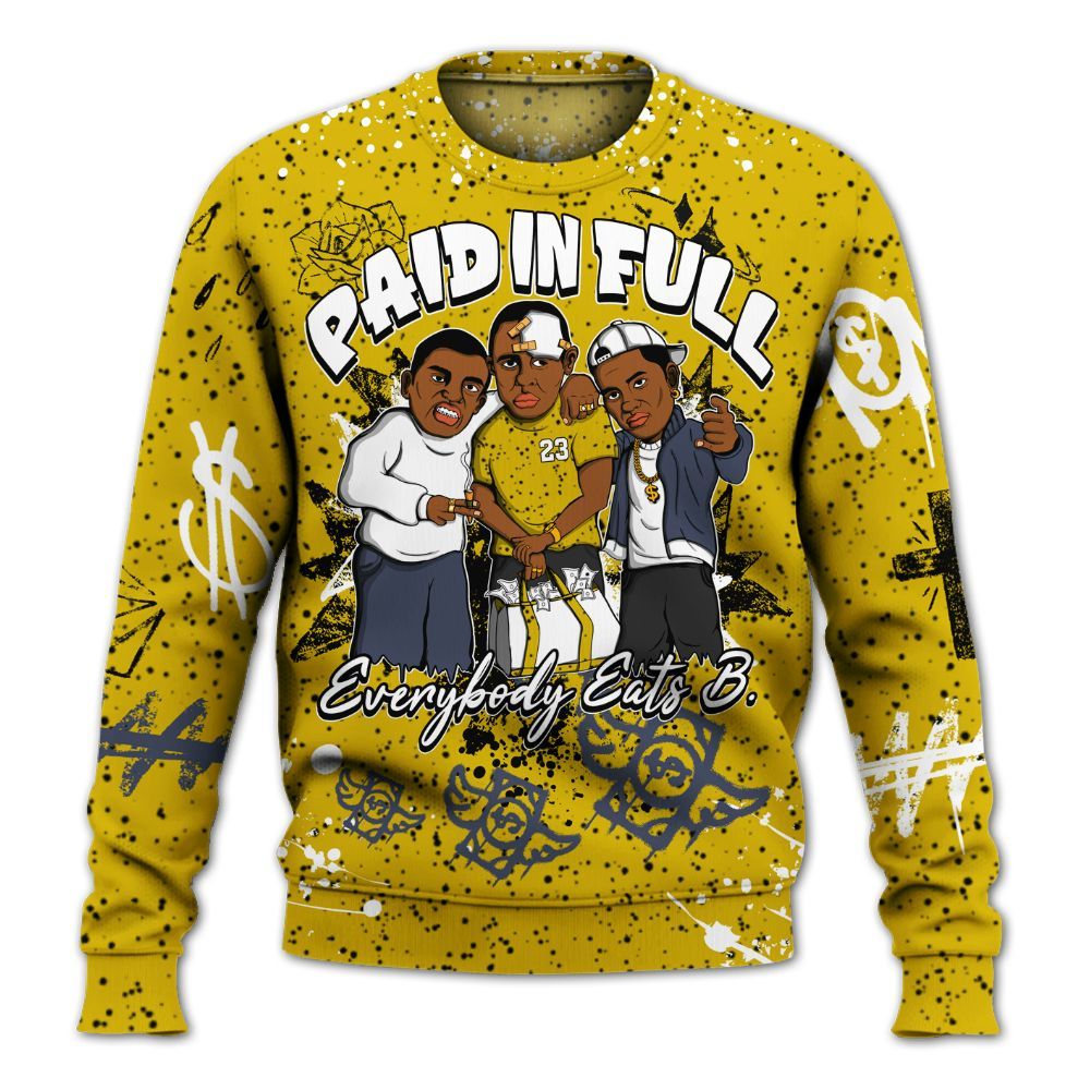 Sweatshirt To Match Retro Tour Yellow 2026 4s - Everybody Paid In Full Crayon All Over Print