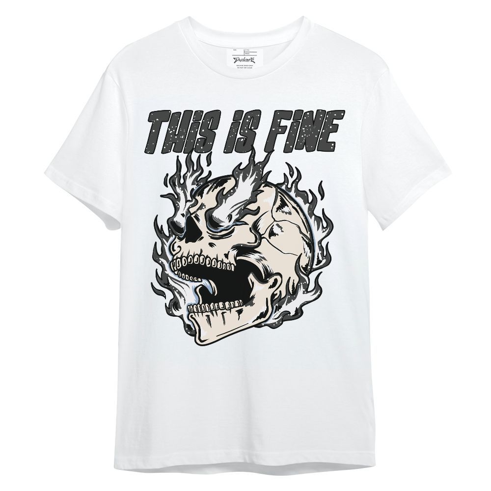 Shirt To Match Reverse Black White 6s - Blazing Skull Unisex Shirt
