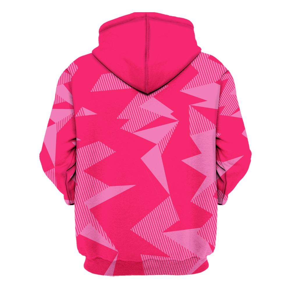 Hoodie To Match Air VaporMax Plus Triple Pink - Geometric Camouflage Pattern All Over Print