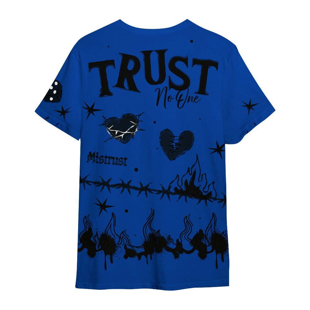 Shirt To Match Hyper Royal 12s - Trust No One Snake-Bite Doodle Crayon All Over Print