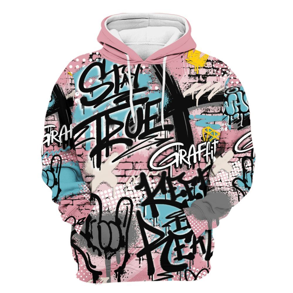 Hoodie To Match Doernbecher 6s - True It Real Graffiti Streetwear All Over Print