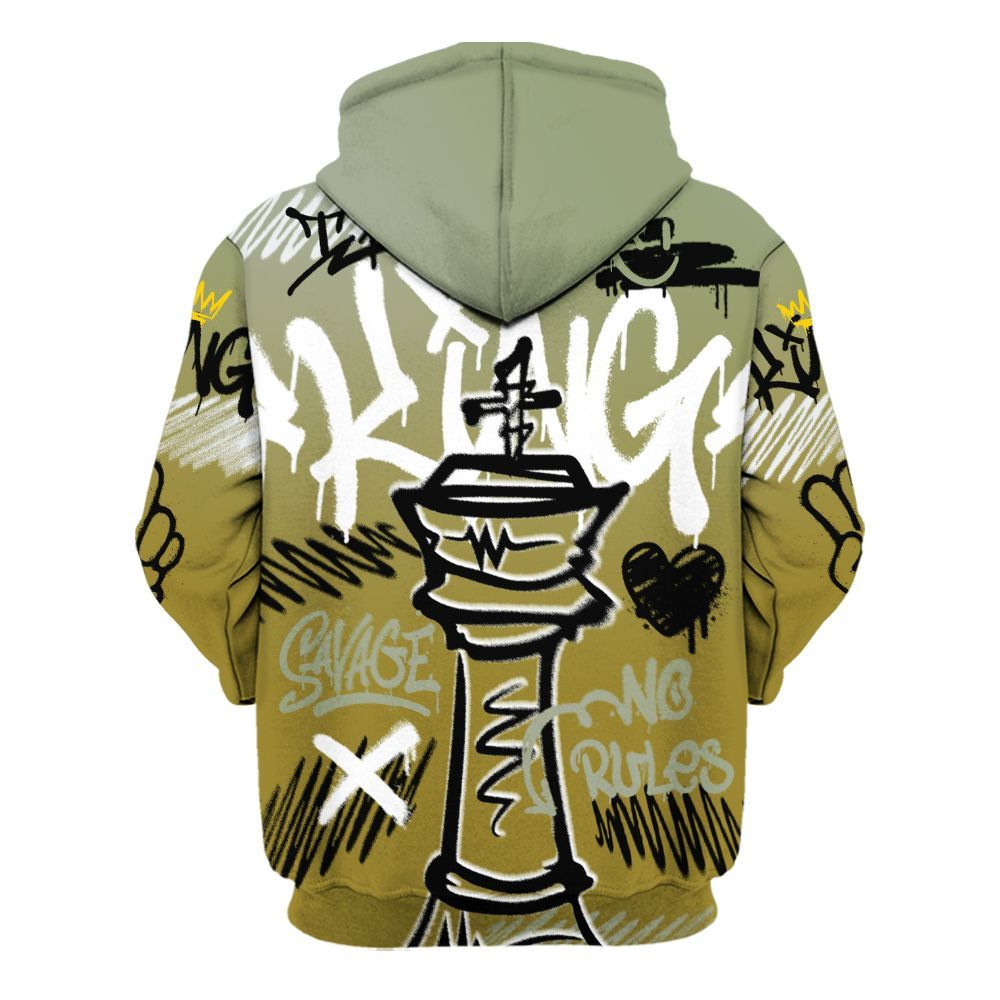 Hoodie To Match Air Flightposite Metallic Gold - Street King Chess Streetwear All Over Print