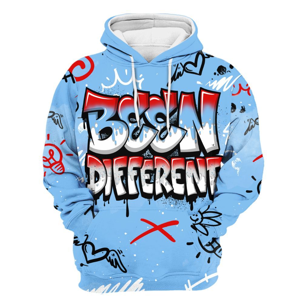 Hoodie To Match University Blue 5s - Drip Been Di2ferent All Over Print