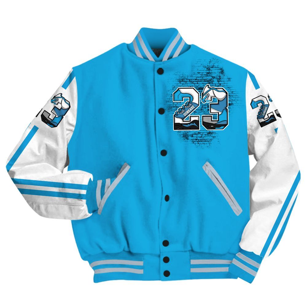 Varsity Jacket To Match University Blue Low 2026 11s - Custom Name Number 23 5s All Over Print