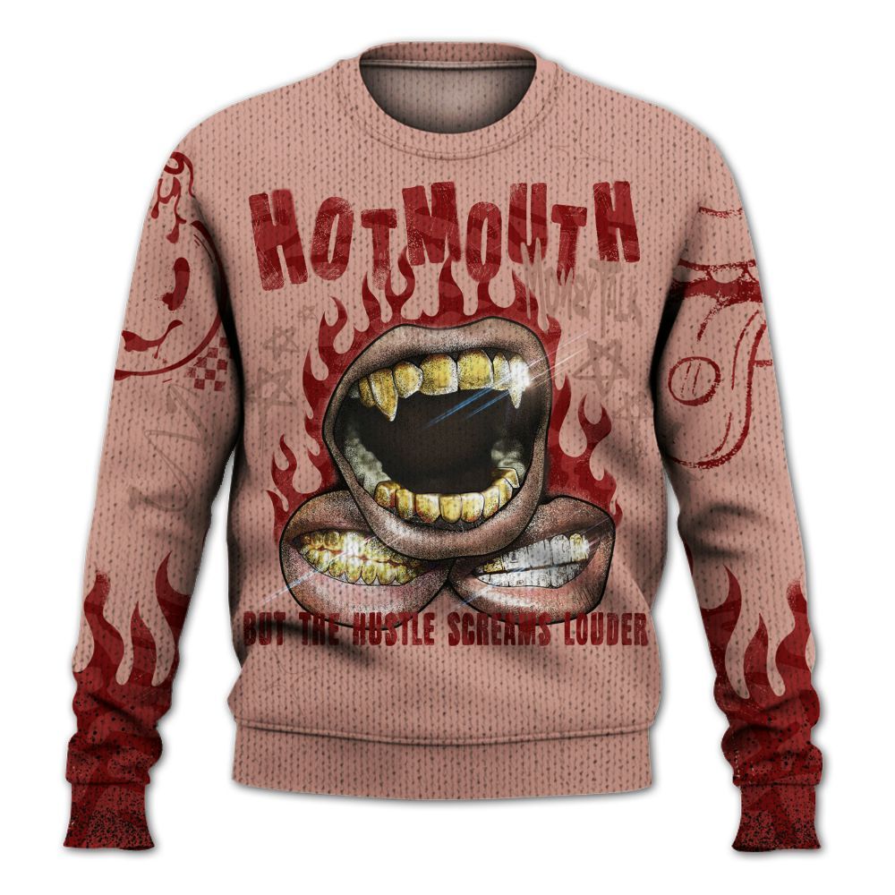 Knitted Sweater To Match Valentines Day 3s - Mouth Burning Street Style