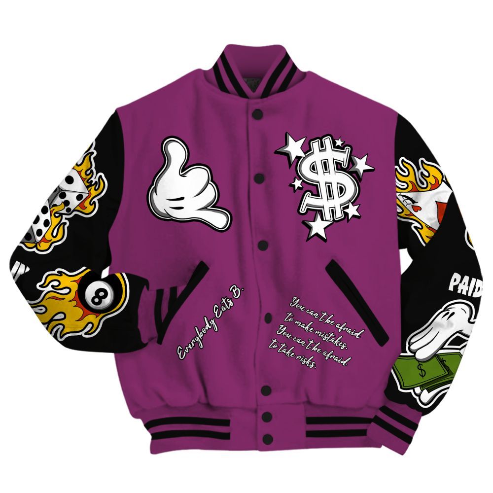 Varsity Jacket To Match Air Max Sunder Gore Tex Bold Berry - Everybody Paid In Full Graphic All Over Print