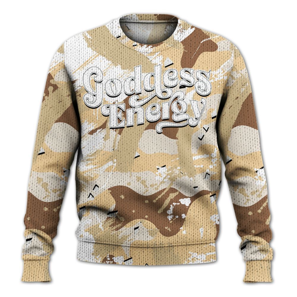 Knitted Sweater To Match Desert Camo 3s - Goddess Energy Retro