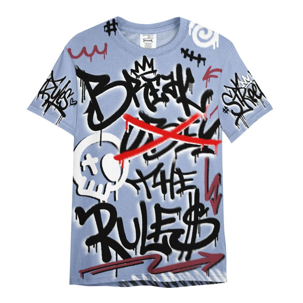 Shirt To Match Black Metallic 5s - Break Rules Streetwear All Over Print