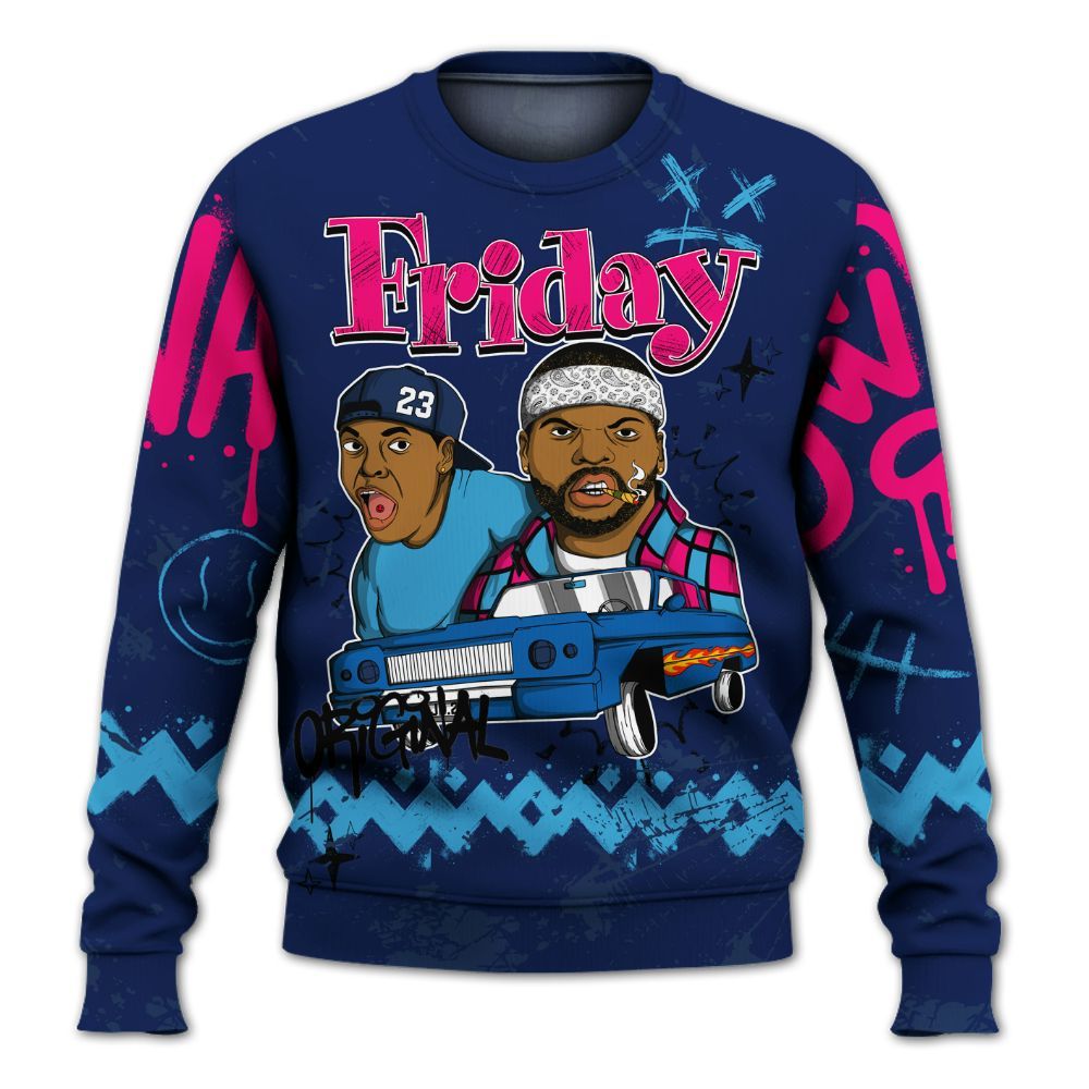 Sweatshirt To Match Air Max 180 University Blue - Friday Sneaker Crayon All Over Print