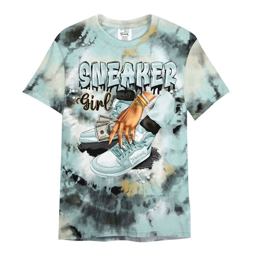 Shirt To Match Pure Platinum 4s - SNEAKER Girl Money Drip Tie Dye All Over Print