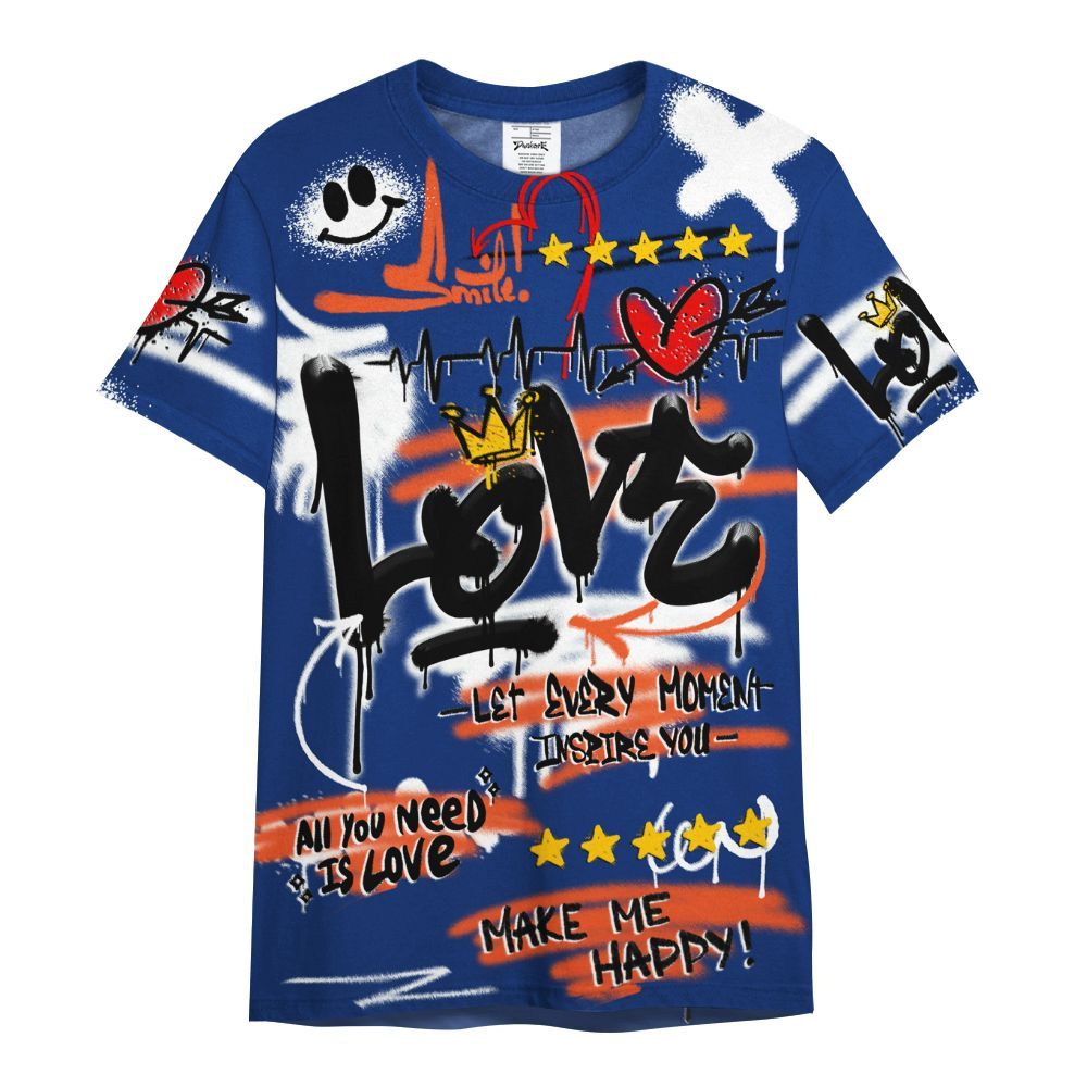 Shirt To Match Suede GS League - Happy Love Beats Graffiti Streetwear All Over Print