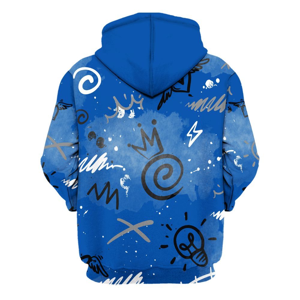 Hoodie To Match Racer Blue 5s - Drip Been Di2ferent All Over Print