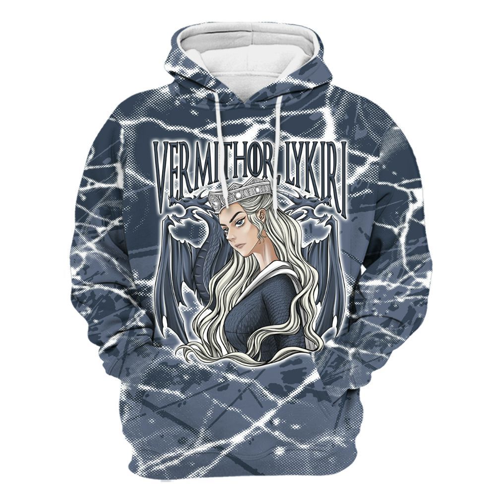 Hoodie To Match Low Diffused Blue 11s - Dragon's Mom! Profound All Over Print