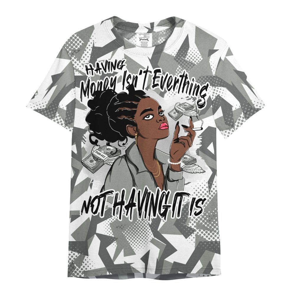 Shirt To Match Paris Cement Grey 4s - Having Money Isn't Everthing Retro All Over Print