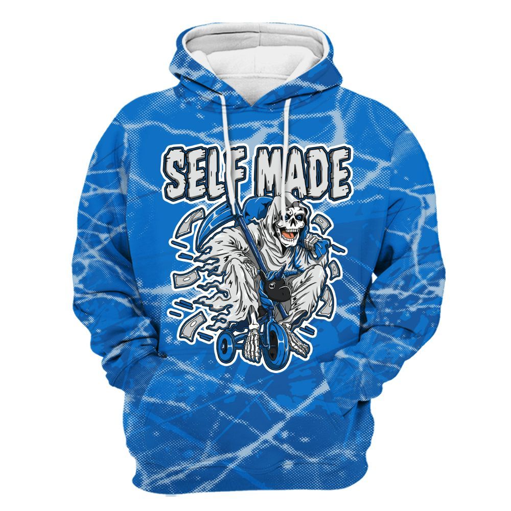 Hoodie To Match Blueberry 12s - Self Make Skeleton Profound All Over Print