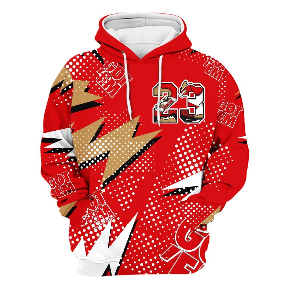 Hoodie To Match Kobe 5 Red Year Of The Mamba - Custom Name Number 23 5s All Over Print