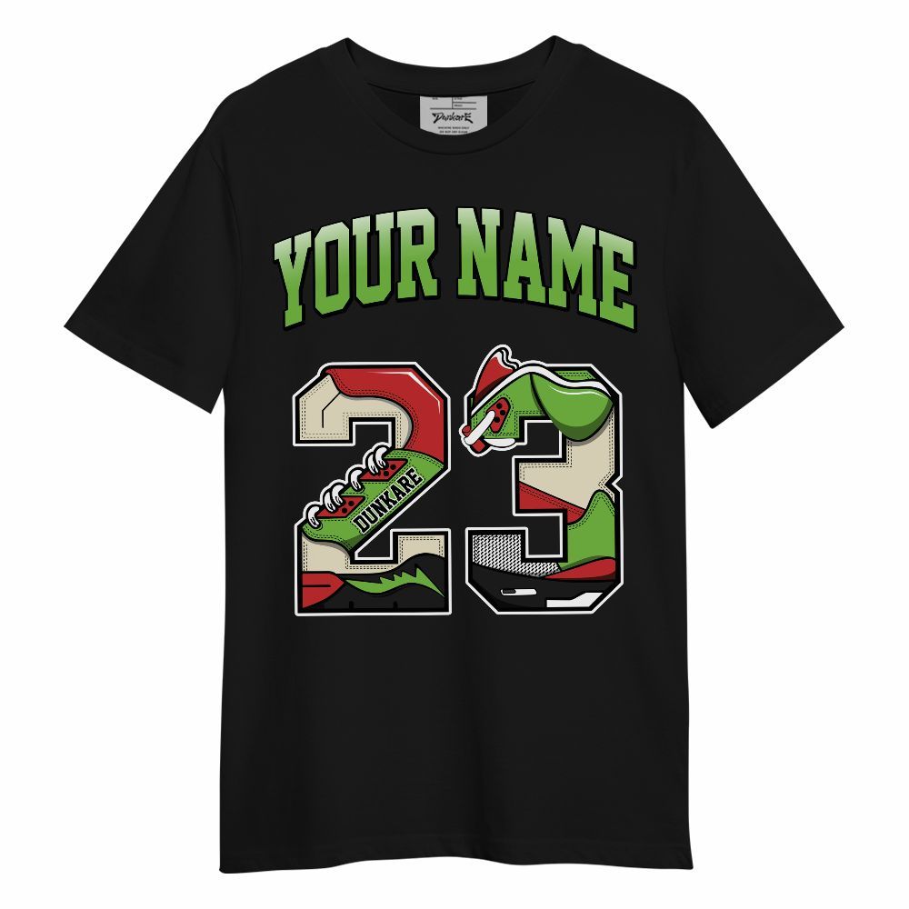 Shirt To Match Air Max Waffle SP Action Green Custom Name Number 23 5s Unisex Shirt