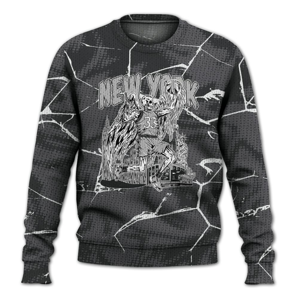 Knitted Sweater To Match White Thunder 4s - Ewing Era Skeleton Crack