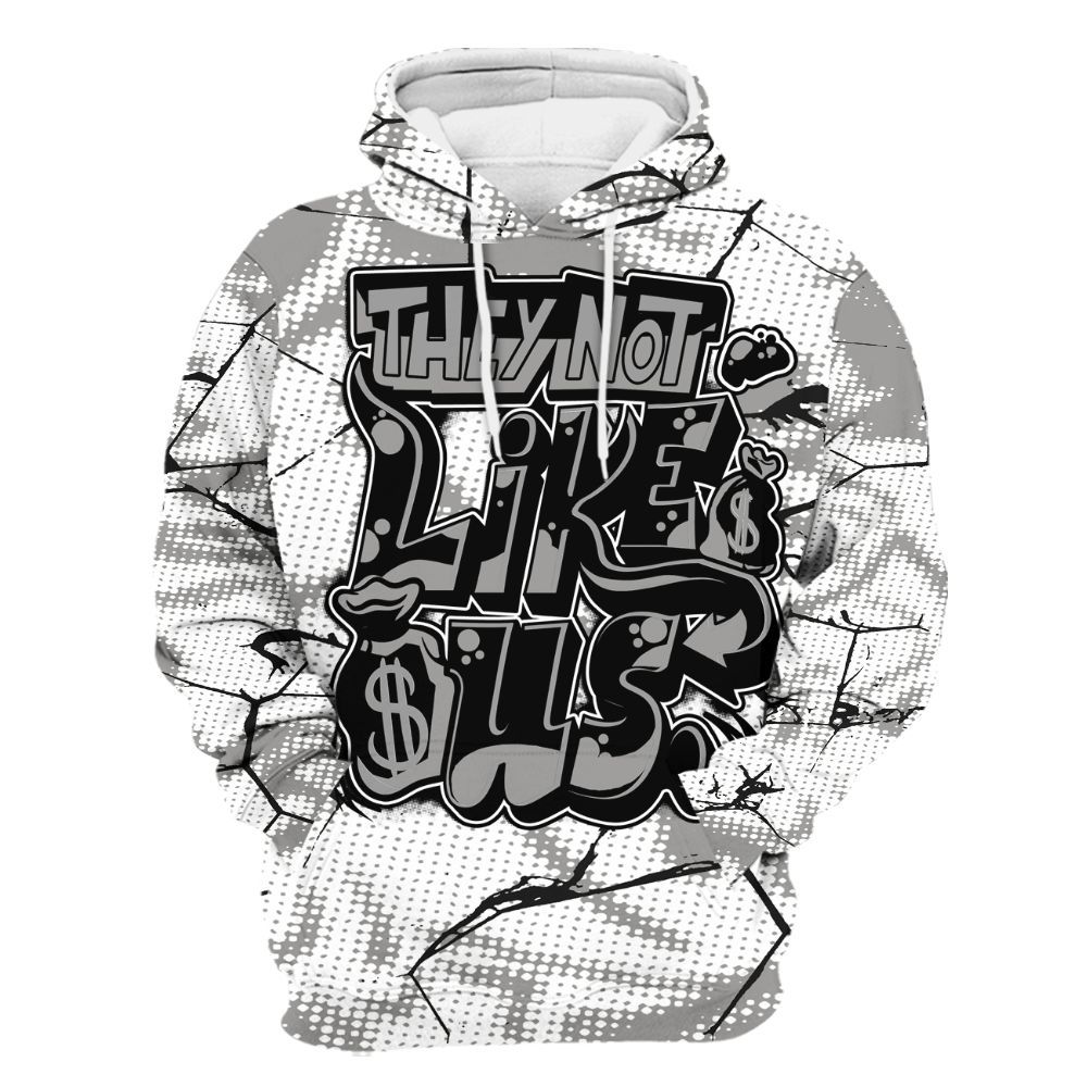 Hoodie To Match OG Steel Grey 10s - Dislike Us Crack All Over Print