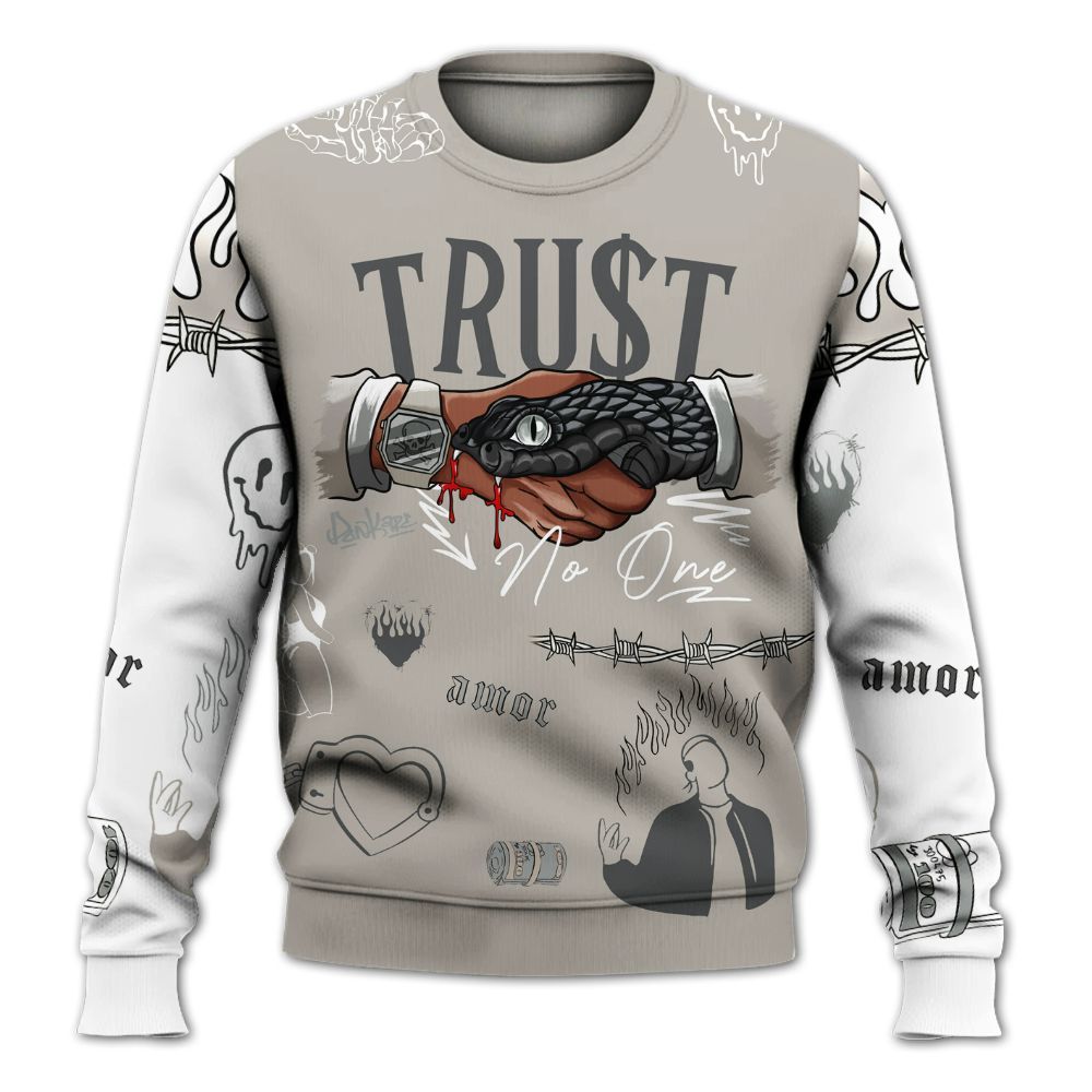 Sweatshirt To Match Dunk Low Appears Oreo - Snake Trust No One All Over Print