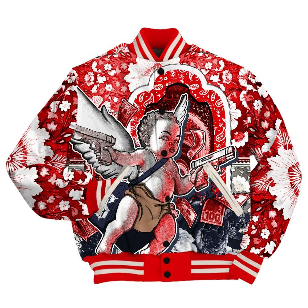 Varsity Jacket To Match Low OG Howard University 1s - Angel Money Bag All Over Print