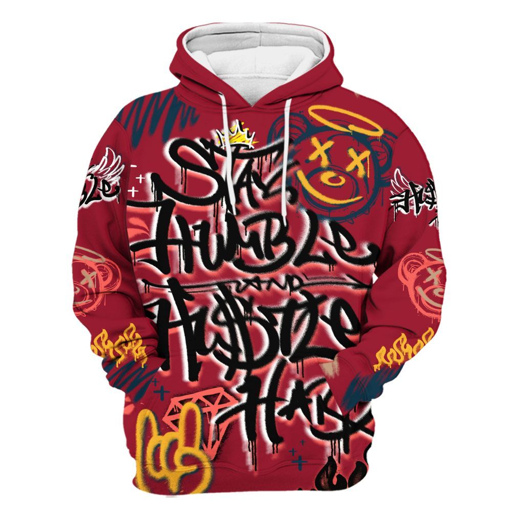 Hoodie To Match Mid Multi Color 2022 1s - Humble Drip Streetwear Graffity All Over Print