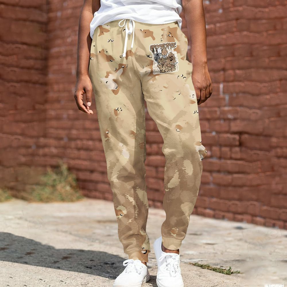 Sweatpant To Match Desert Camo 3s - Apocalypse Skeleton Burn All Over Print