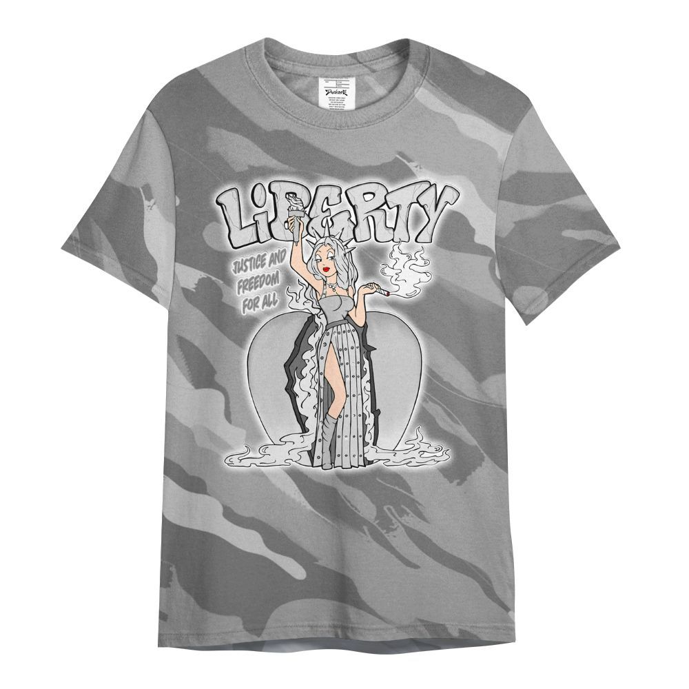 Shirt To Match Black Wolf Grey 12s - Midwest Cartoon Colored All Over Print