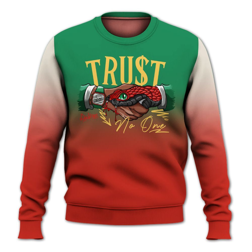 Sweatshirt To Match Retro El Vuelo 3s Shirt, Snake Trust No One Drip All Over Print