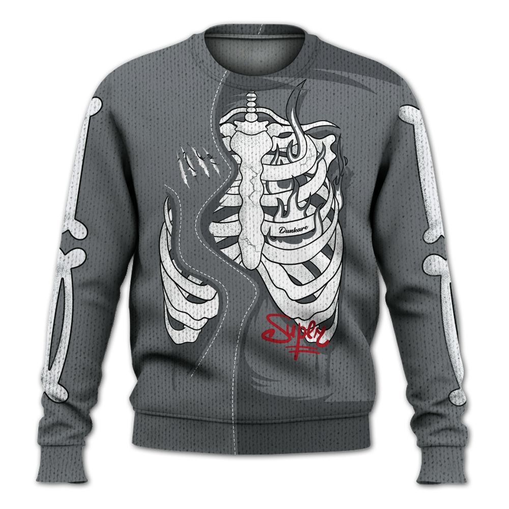 Knitted Sweater To Match Retro Fire Red 9s - It's The Kick For Me