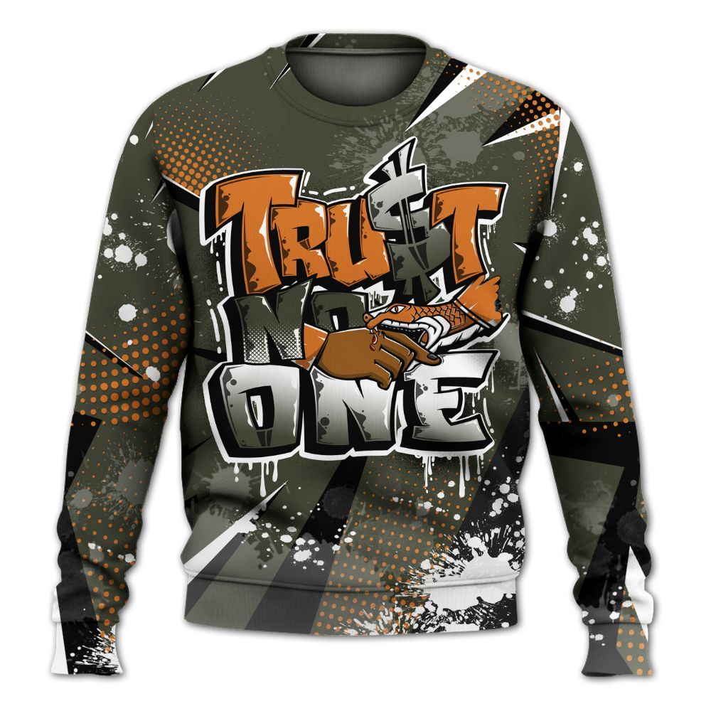 Sweatshirt To Match Retro Undefeated 4s - Trust No One Dripping All Over Print