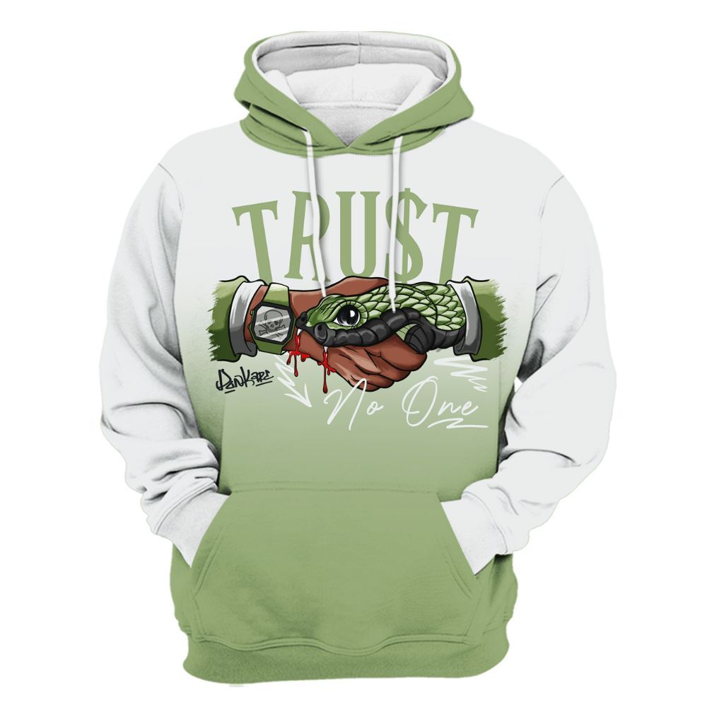 Hoodie To Match Oil Green 4s - Snake Trust No One Drip All Over Print