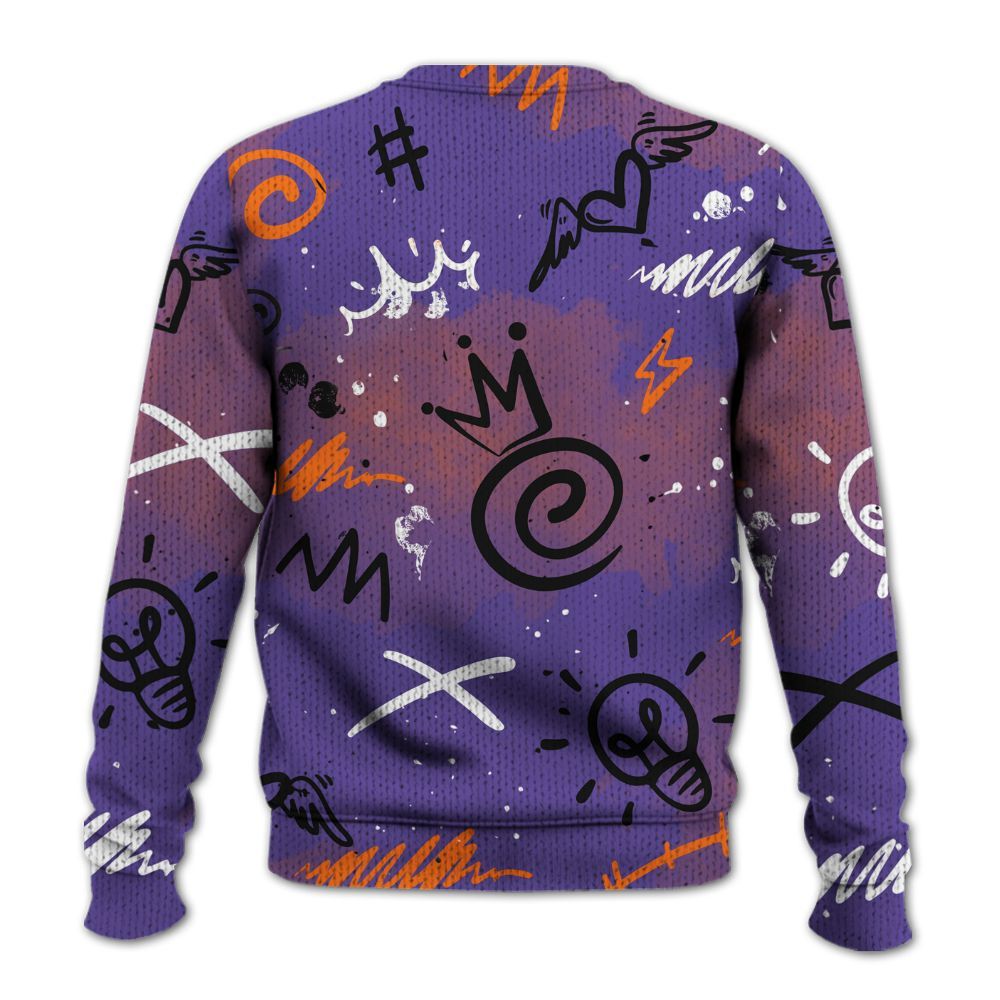 Knitted Sweater To Match Air Max Waffle SP Voltage Purple - Drip Been Di2ferent