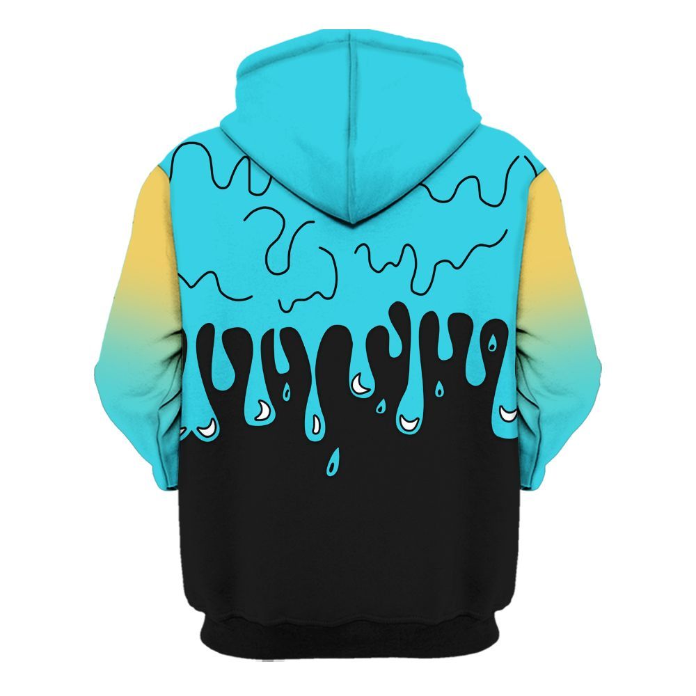 Hoodie To Match Retro Gamma Blue 11s - Snake Trust No One Drip All Over Print